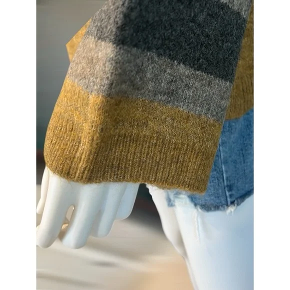 MYSTREE Color block fall sweater S M L - Picture 7 of 8